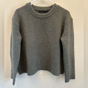 JENNI KAYNE Everyday Sweater wool cashmere long sleeve green SMALL